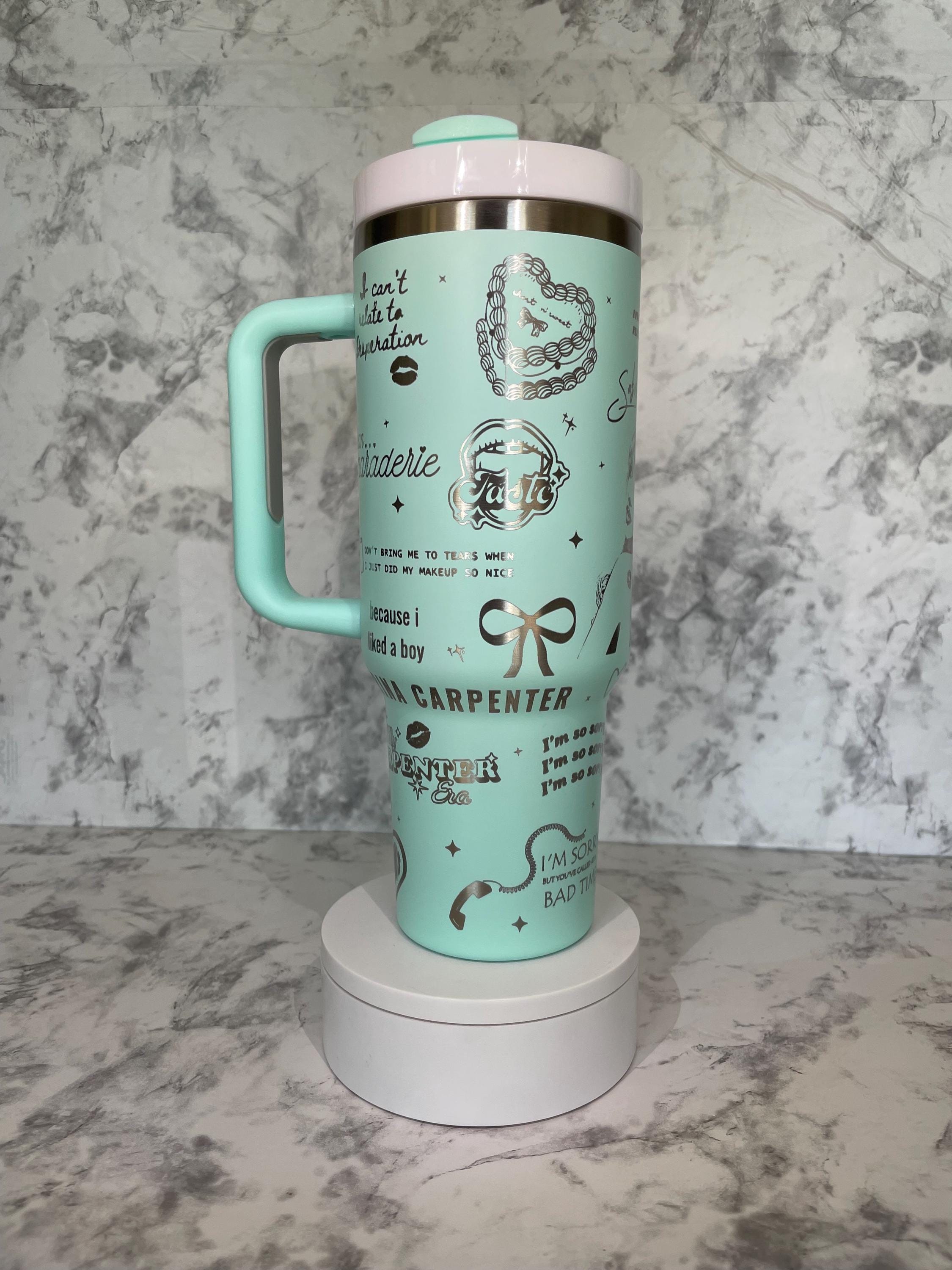 Sabrina Carpenter Engraved 40oz Stanley Styled Tumbler With