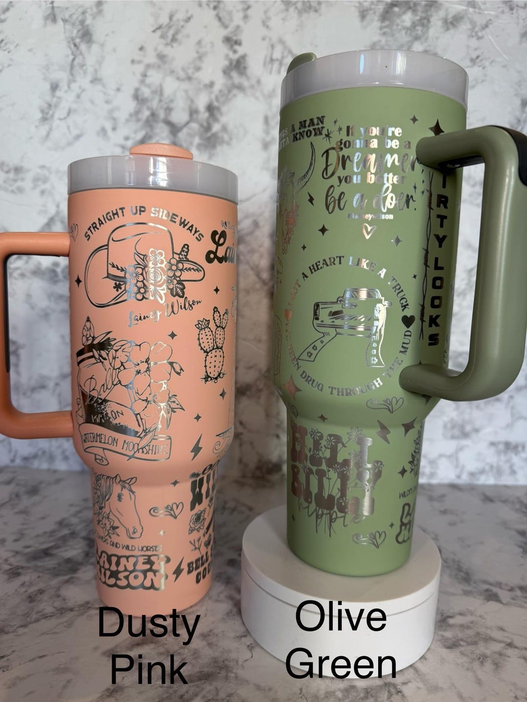 ★TOUT Y EST★ Knit tumbler back green OI2A1MBA51GNA NWT STANLEY CUP QUENCHER H2.0 TUMBLER-LILAC BAY LEAF GREEN