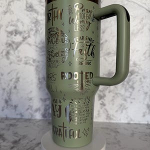 Scripture/Bible Verses Engraved 40oz Stanley Styled Tumbler with various color options