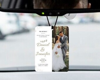 Custom Photo Car Air Freshener,Personalized Multiple Fragrances Car Freshies with Pictures,Hanging Ornaments,Novel Customized Wedding Favors