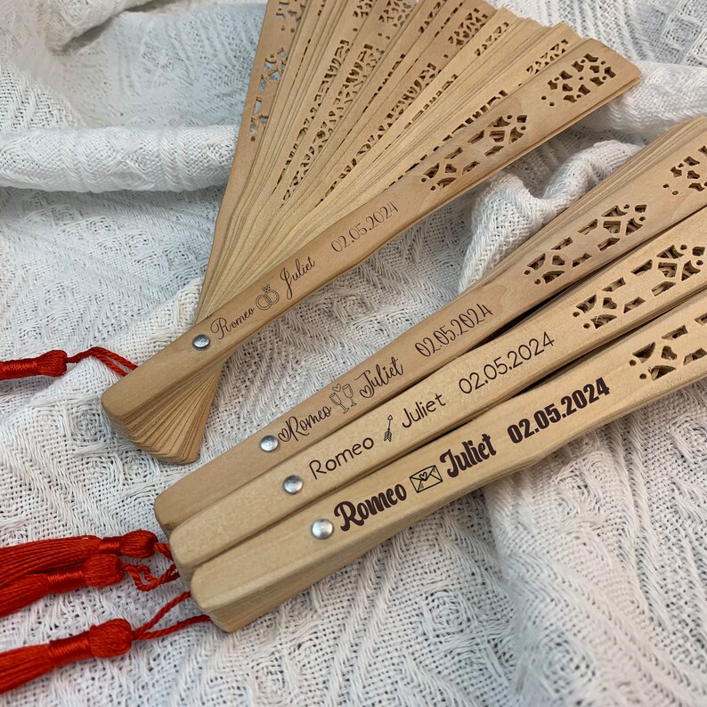 Customized Wooden Wedding Fans Bulk Personalized Hand Fan Wedding