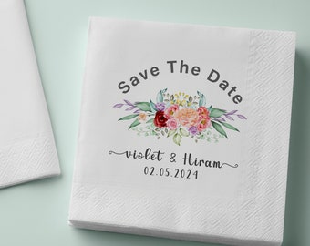 Custom Napkins, Personalized Napkins, Wedding Anniversary Napkins, Party Napkins, Printed With Custom Monogram, Lunch Dinner, Keepsake Gifts