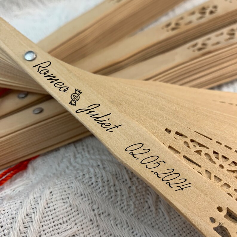 Customized Wooden Wedding Fans Bulk Personalized Hand Fan Wedding