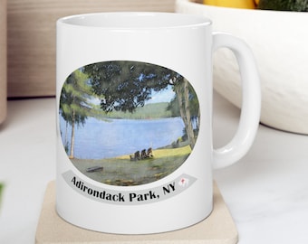 Adirondack Park NY Mug, Charity Gifts, Office Gifts, New York Gifts, Lake Mug, Mountains Mug, Christmas Gifts