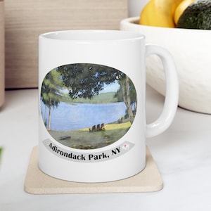 Adirondack Park NY Mug, Charity Gifts, Office Gifts, New York Gifts, Lake Mug, Mountains Mug, Christmas Gifts