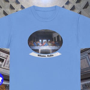 Last Supper T-shirt, Milan Italy Gift, Santa Maria delle Grazie, Twelve Apostles T-shirt, Leonardo da Vinci T-shirt, Charity gifts