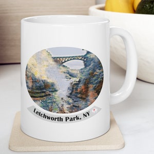 Letchworth Park Mug, Charity gifts, Office Gifts, New York Gifts, Waterfalls Mug, Buffalo Mug, Christmas Gifts