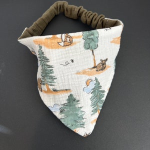 Embroidered Scrunchie Reversible Dog Bandana Custom Dog Bandana cat bandana Personalize Pet Scarf Summer nature pet bandana pet owner gift
