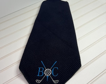 Embroidered Golf Towel Personalized Golf Towel with clip Monogrammed Golf Towel Custom Golf Towel Personalized Golf Gift for Dad Groomsmen