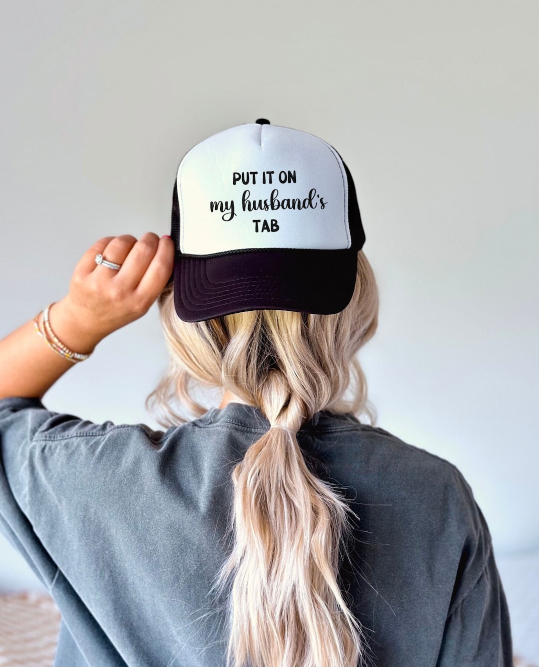 Put It on My Husbands Tab Trucker Hat Funny Wife Hat Hot Girl Summer ...