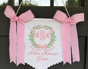 Custom Baby Welcome Banner Hospital Door Sign Baby Shower Decor Baby Shower Gifts Newborn Gifts birth sash Bassinet or Crib Announcement
