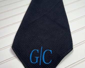 Embroidered Golf Towel Personalized Golf Towel with clip Monogrammed Golf Towel Custom Golf Towel Personalized Golf Gift for Dad Groomsmen