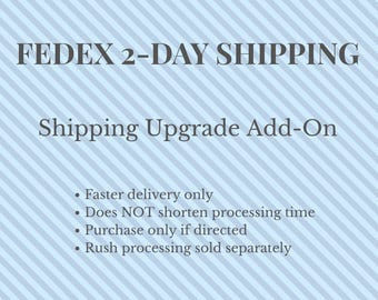 FedEx 2-Tages Versand Upgrade Add-On für bestehende Bestellungen | Option für schnellere Lieferung