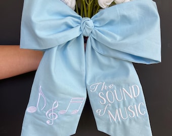Dance Recital Bouquet Wrap Custom Monogrammed Ribbon for Dancers Personalized Recital Gift Embroidered Sash for Dance Flowers Recital gift