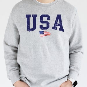 USA Flag Sweatshirt, USA Sweatshirt, Patriotic Sweatshirt, American Flag Sweatshirt, America Sweatshirt, America Sweatshirt
