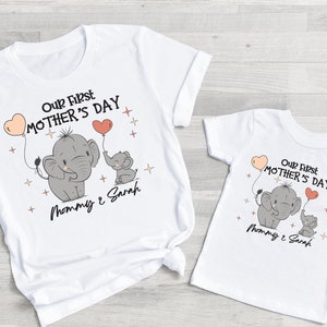 Our First Mother&#39;s Day Shirt, Personalized Our First Mother&#39;s Day, Custom Mother&#39;s Day Matching Shirt, Mother&#39;s Day Gift, 1st Mothers Day,