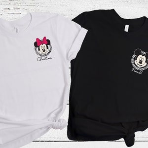 Mickey and Minnie Checkered Shirts, Retro Disney Shirts,  Mickey And Minnie Mouse  T-shirt, Family  Matching Tee, Disney Trip Couple Shirt