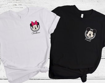 Mickey and Minnie Checkered Shirts, Retro Disney Shirts,  Mickey And Minnie Mouse  T-shirt, Family  Matching Tee, Disney Trip Couple Shirt
