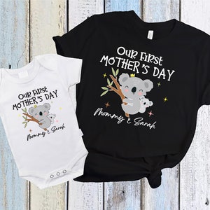Our First Mother&#39;s Day Shirt, Personalized Our First Mother&#39;s Day, Custom Mother&#39;s Day Matching Shirt, Mother&#39;s Day Gift, 1st Mothers Day,