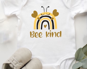 Bee Kind Baby Onesie, Cute Newborn Bodysuit, Kindness Gift