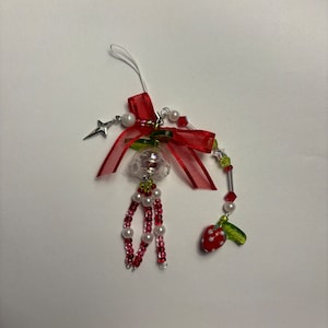 Strawberry Jellyfish Keychain