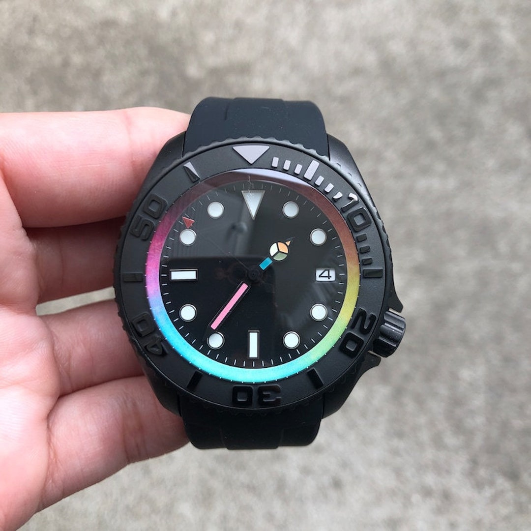 Custom Men's Watch NH35A Seiko MOD GMT Style Rainbow Etsy UK