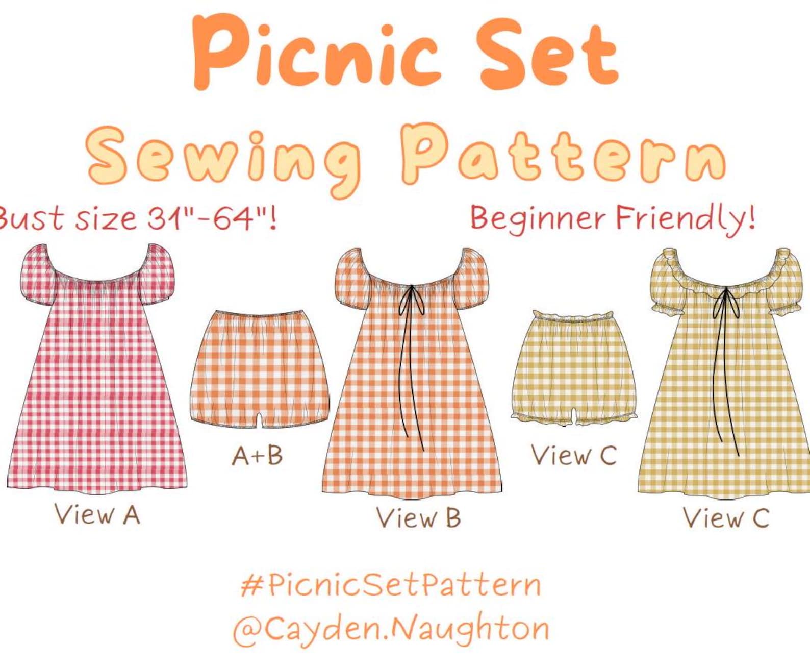 Picnic Set Sewing Pattern