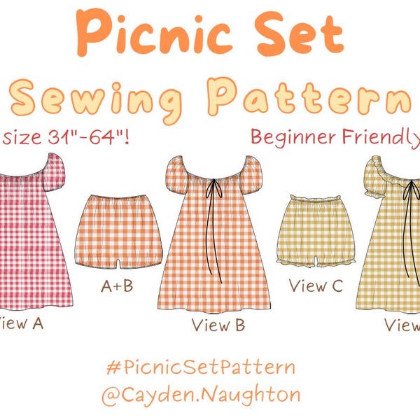 Picnic Set Sewing Pattern
