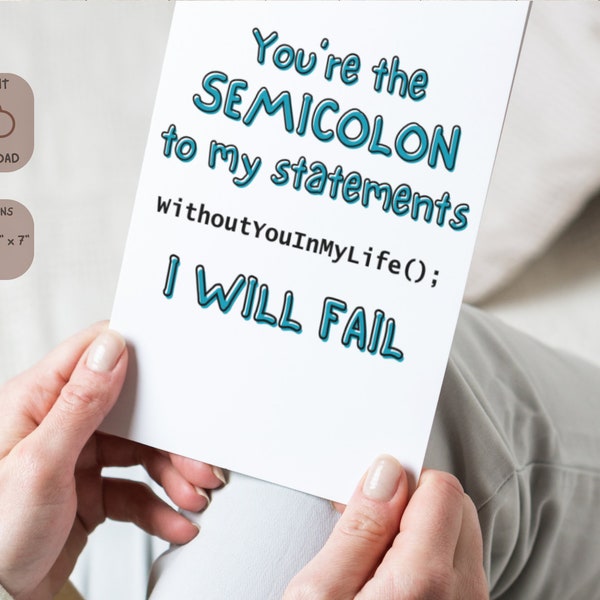 Without You In My Life - Printable Witty Tech-Themed Anniversary Card for Developers, Programmers, Geeks