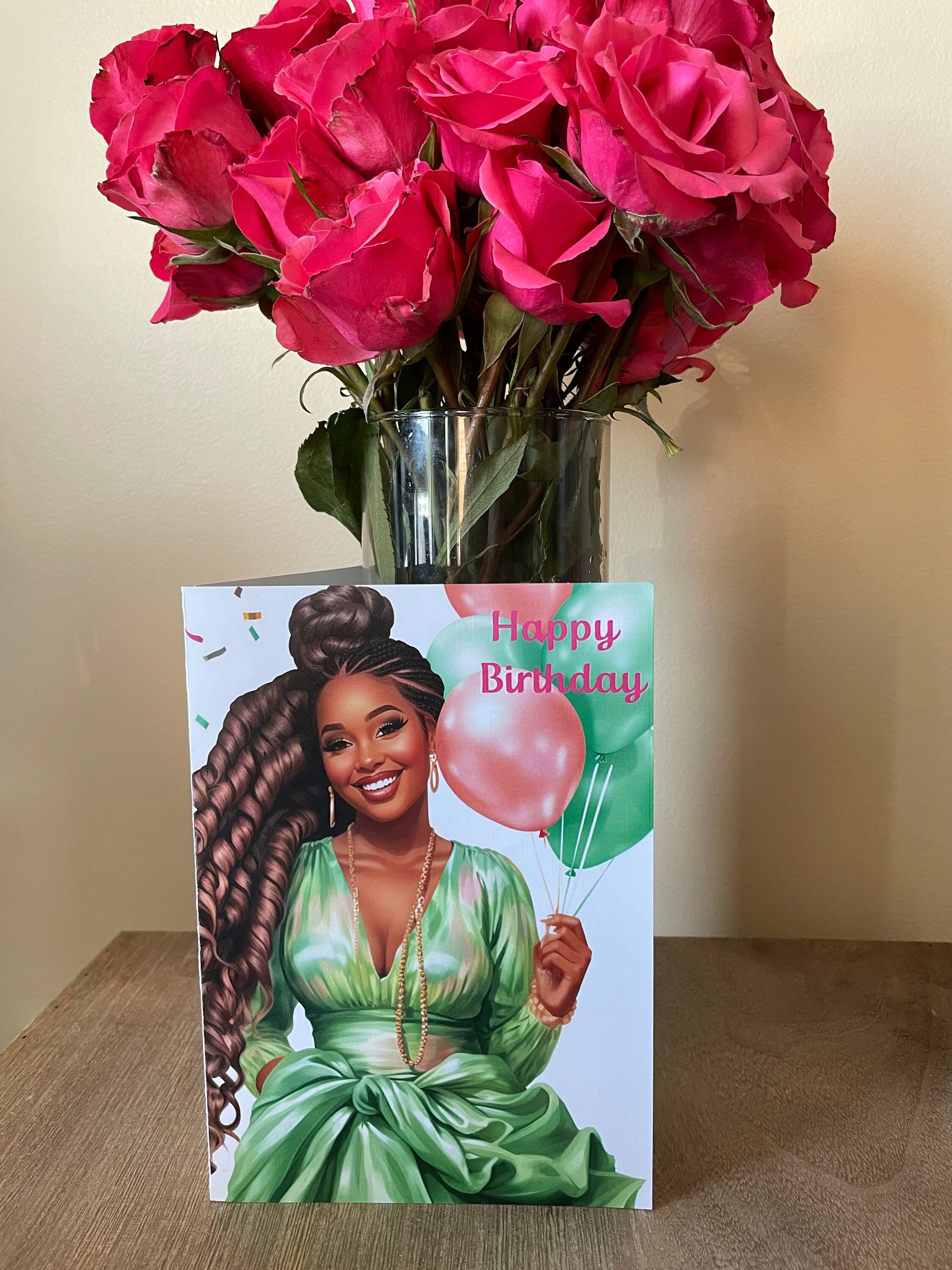 6 count -  African American greeting cards, Black Birthday cards, Birthday cards for Brown women, Melanin Birthday Cards