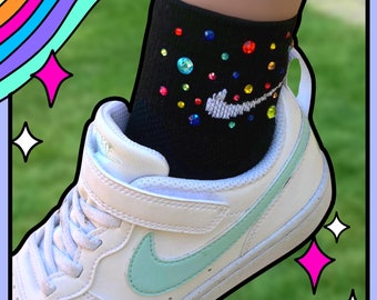 Nike Rhinestone Gem Ankle Socks Kids Youth sizes