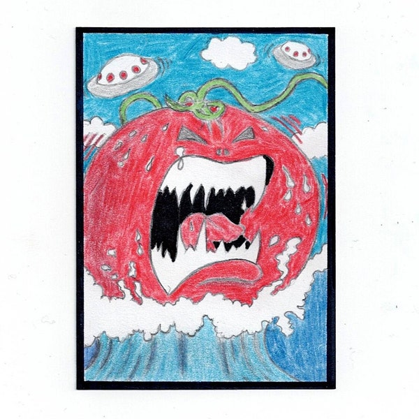 ACEO ATC Print Attack of the Killer Tomatoes