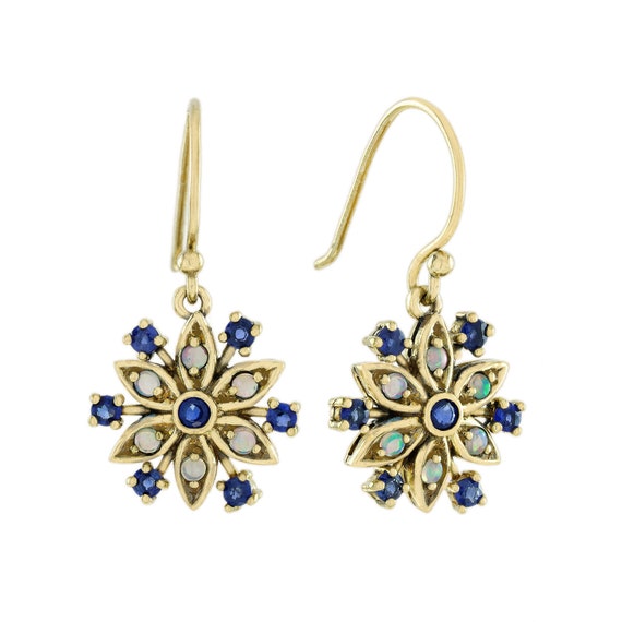 Gemondo Damen 375 Gold 9ct Gelbgold Birne Saphir & Diamant