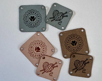Handmade with Love Vegan Leather Labels