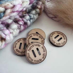Wooden Beanie Buttons, Maker Buttons for Hats, Knit Hat Buttons