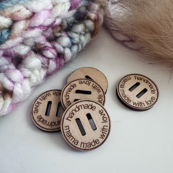 Wooden Beanie Buttons, Maker Buttons for Hats, Knit Hat Buttons