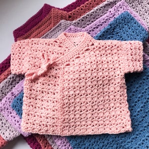 Crochet PATTERN - Oversize Flora Wrap Shirt - child sizes (0-3 months up to 5-6 years) beginner friendly