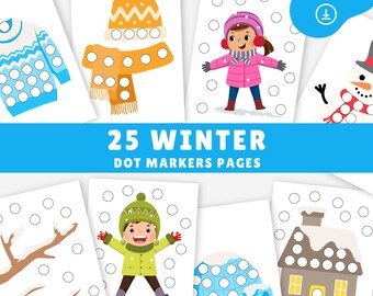 Do a dot printable, Winter dot marker pages, Easy kids coloring pages, Dot art activity toddlers, Color book, Fine motor activity