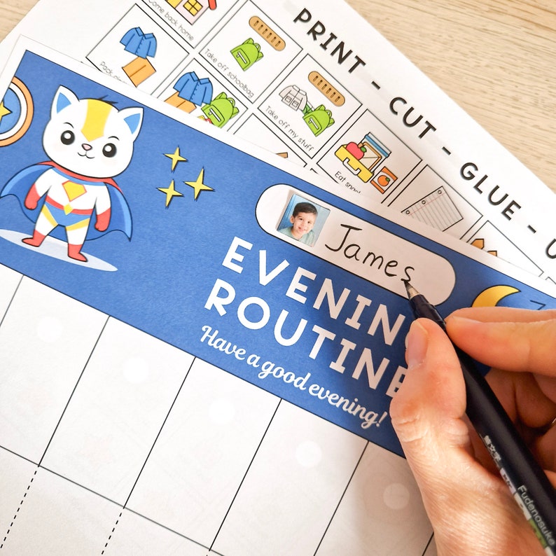 Bedtime Routine Chart, Evening Routine Flip Chart, After School ...