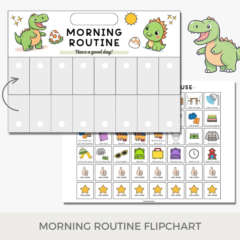 Morning Routine Printable for Kids, Routine Chart for Toddler ...