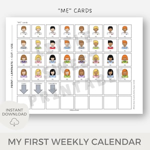 Weekly visual calendar, Toddler visual schedule, Daily schedule, Weekly kid calendar, Kid planner, Printable routine, Daycare, Chart image 6