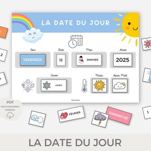 Calendario per bambini stampabile, Data odierna, Calendario perpetuo, Routine mattutina, Strumento per orientarsi nel tempo, Tabella, Agenda settimanale