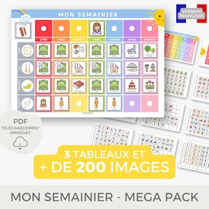 Semainier enfant, Planning enfant imprimable, Calendrier, Planning semaine enfant, Calendrier enfant maternelle, Routine, Emploi du temps