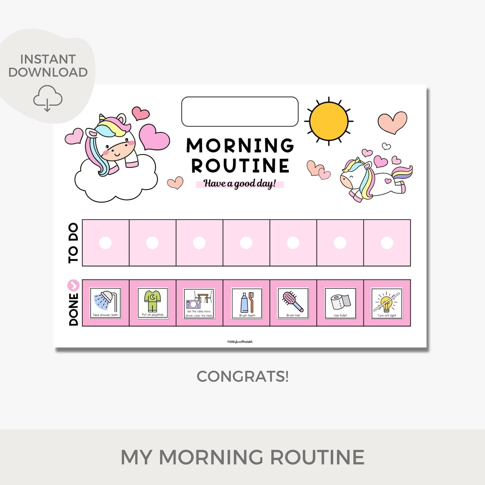 Morning Routine Chart, Kid Morning Routine, Toddler Routine Chart ...