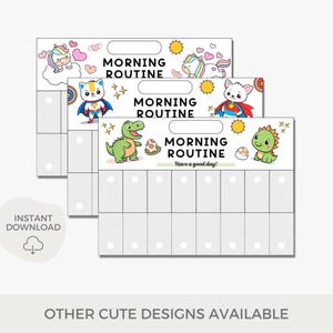 Morning Routine Printable for Kids, Routine Chart for Toddler, Tracker ...