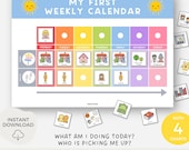 Emploi du temps visuel imprimable pour enfant, Semainier enfant, Calendrier de la semaine,  Routine crèche maternelle école, Planning