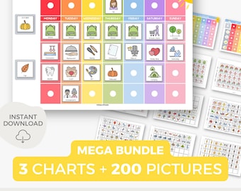 Weekly visual calendar, Weekly schedule kids, Visual schedule, Daily schedule, Kid weekly calendar, Weekly planner, Printable routine chart