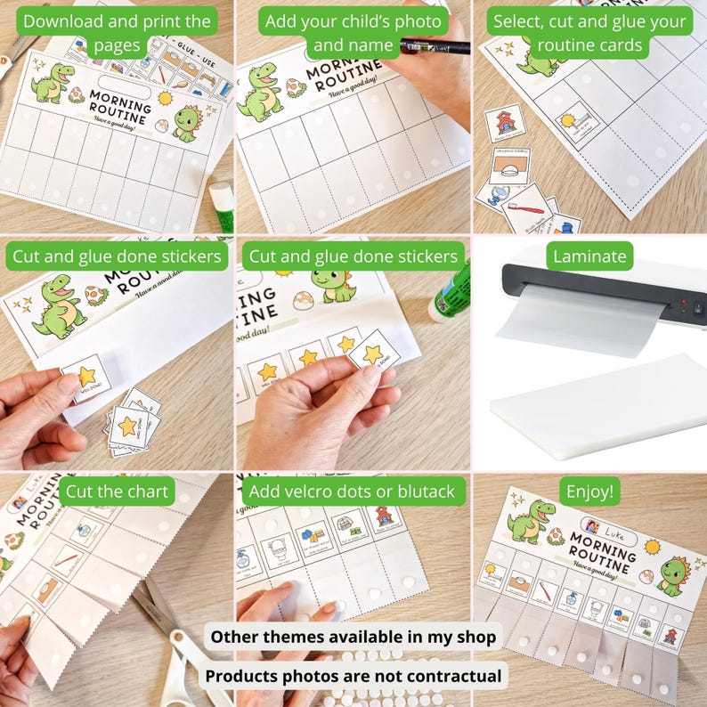 Morning and Bedtime Routine Flip Chart, Routine Chart for Toddlers ...