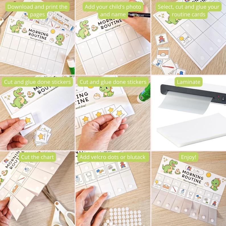 Morning Routine Printable for Kids, Routine Chart for Toddler ...