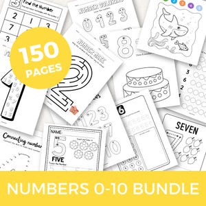 150 preschool number worksheets, 1-10 number worksheets, Number of the week, Kindergarten math, Number tracing, Number counting
